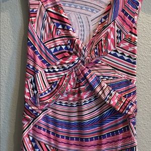 Cable & Gauge sleeveless crossover V-neck